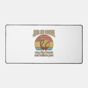 Jesus en honkbal vintage christelijk T-shirt Bureaumat