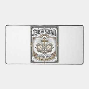 Jesus en honkbal vintage christen  bureaumat