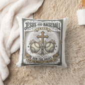 Jesus en honkbal vintage christen kussen (Deken)