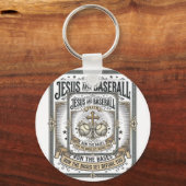 Jesus en honkbal vintage christen sleutelhanger (Voorkant)