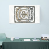 Jesus en honkbal vintage christen spandoek (Beurs)