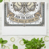 Jesus en honkbal vintage christen theedoek (Gevouwen)