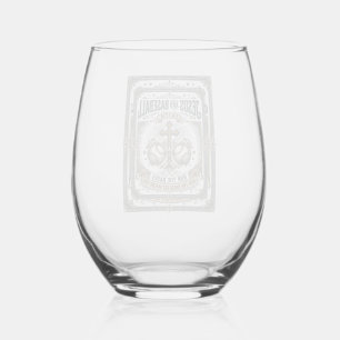 Jesus en honkbal vintage christen wijnglas zonder voet