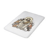 Jesus en Katten Vintage Badmat (Gekanteld)