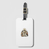 Jesus en Katten Vintage Bagagelabel (Voorkant (verticaal))