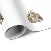 Jesus en Katten Vintage Cadeaupapier (Rol Hoek)