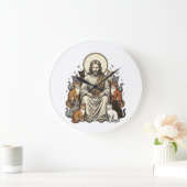 Jesus en Katten Vintage Grote Klok (Huis)