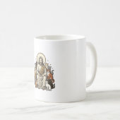 Jesus en Katten Vintage Koffiemok (Voorkant rechts)