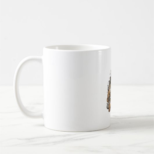 Jesus en Katten Vintage Koffiemok (Links)