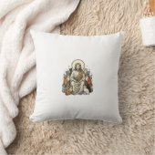 Jesus en Katten Vintage Kussen (Deken)