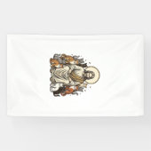 Jesus en Katten Vintage Spandoek (Horizontaal)