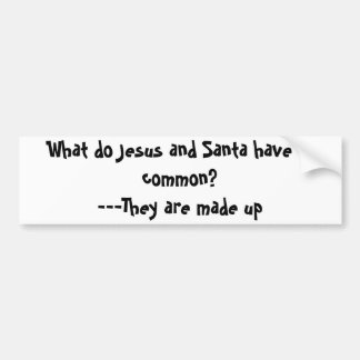 Jesus en Kerstman bumpersticker