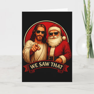 Jesus En Kerstman We Zagen Die Grappige Meme  Kaart