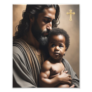 Jesus en kind poster