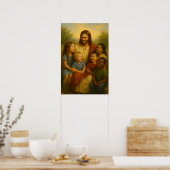 Jesus en kinderen™ LDS-muurkunstposter Poster (Keuken)