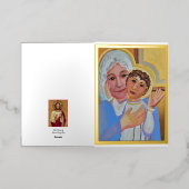 Jesus en Maria wenskaart Folie Wenskaart (Buiten Laag)