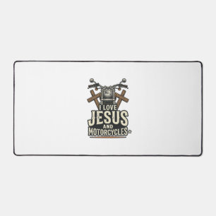 Jesus en motorfietsen Vintage christelijke biker D Bureaumat