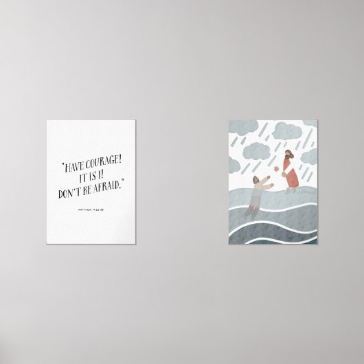 Jesus en Peter set van 2 kinderkamer poster (Voorkant)