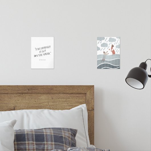 Jesus en Peter set van 2 kinderkamer poster (Slaapkamer)