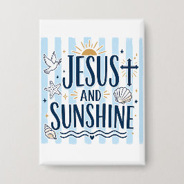 Jesus en Sunshine-knop  Button
