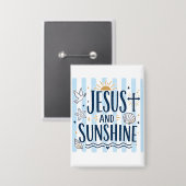 Jesus en Sunshine-knop  Button (Voorkant / Achterkant)