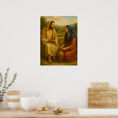 Jesus en vrouw bij de put ™ LDS-muurposter Poster (Keuken)