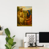 Jesus en vrouw bij de put ™ LDS-muurposter Poster (Thuiskantoor)