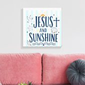 Jesus en Zonneschijn Canvas Afdruk (Insitu (Woonkamer))