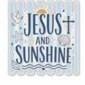 Jesus en Zonneschijn Sticker (Voorkant)