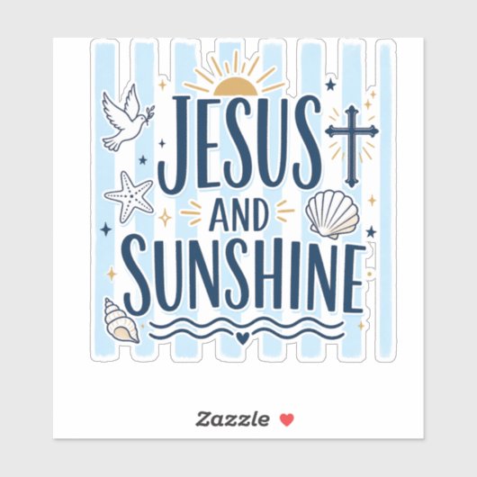 Jesus en Zonneschijn Sticker (Vel)