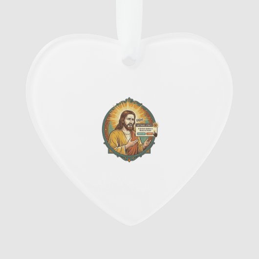 Jesus Ergerlijke Software Update Pop-up Kantoor Hu Ornament (voorkant)