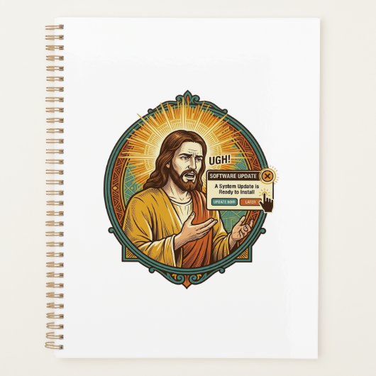 Jesus Ergerlijke Software-update Pop-up Kantoor Hu Planner (Voorkant)