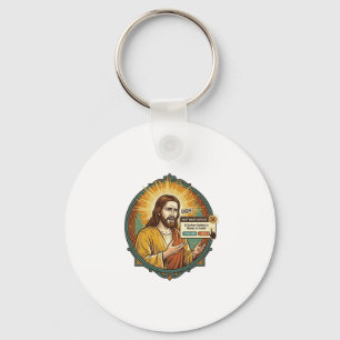 Jesus Ergerlijke Software-update Pop-up Kantoor Hu Sleutelhanger