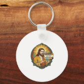 Jesus Ergerlijke Software-update Pop-up Kantoor Hu Sleutelhanger (Voorkant)