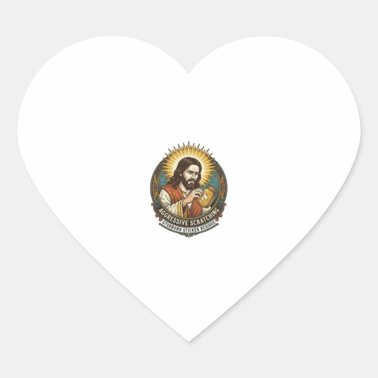 Jesus Ergert Afpellende Sticker Papier Resten Wink (Voorkant)