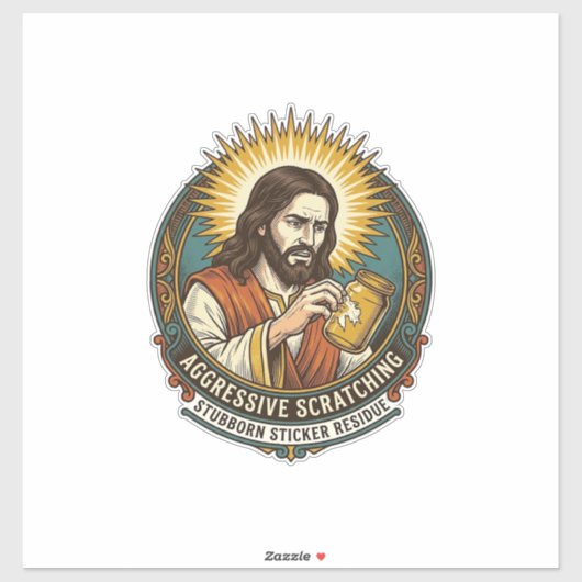 Jesus Ergert Afpellende Sticker Papier Resten Wink (Vel)