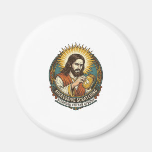 Jesus Ergert Afpellende Sticker Papier Resten Wink Magneet