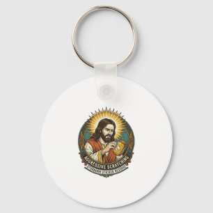 Jesus Ergert Afpellende Sticker Papier Resten Wink Sleutelhanger