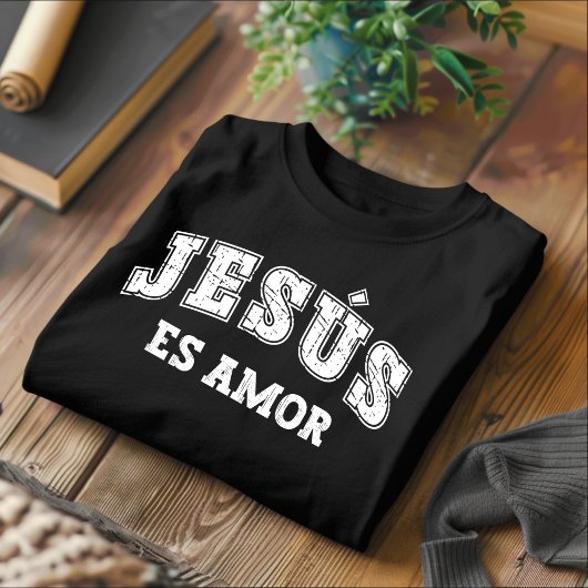 Jesús Es Amor Verdrietig Christelijk Spaans T-shir T-shirt