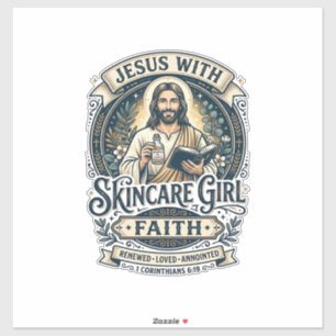 Jesus Estheetica Huidverzorging Vintage T-shirt Ch Sticker