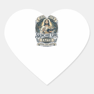 Jesus Estheetiker Huidverzorging Vintage T-shirt C Hart Sticker