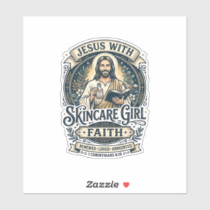 Jesus Estheetiker Huidverzorging Vintage T-shirt C Sticker