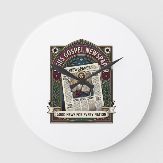 Jesus Evangelie Krant Jezus Krant Christelijk G Grote Klok (Voorkant)