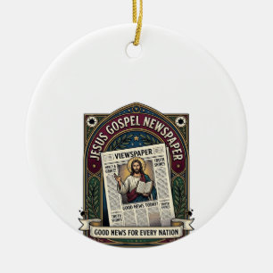 Jesus Evangelie Krant Jezus Krant Christelijk G Keramisch Ornament