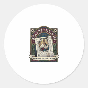 Jesus Evangelie Krant Jezus Krant Christelijk G Ronde Sticker