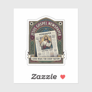 Jesus Evangelie Krant Jezus Krant Christelijk G Sticker