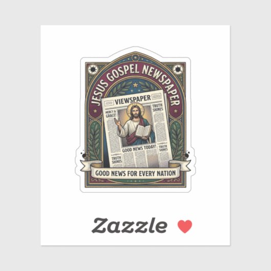 Jesus Evangelie Krant Jezus Krant Christelijk G Sticker (Vel)