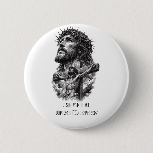 Jesus Evangelie Ronde Button 5,7 Cm (Voorkant)