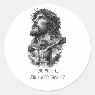 Jesus Evangelie T-shirt Ronde Sticker