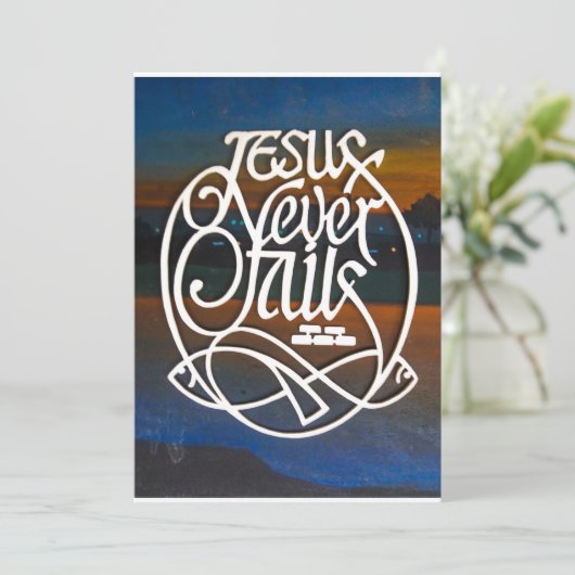 JESUS Faalt Nooit Kaart (Staand voorkant)